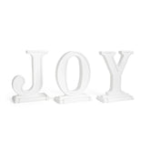 Large Outdoor 3-Piece Christmas JOY Letters Decoration - White