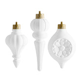 Paintable Large 3-Pack Outdoor Christmas Ornaments
