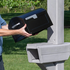 Highland Mail Post™ Weathered Cedar