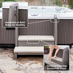 Hot Tub Storage Steps With Handrail™