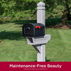 Highland Mail Post & XL Black Mailbox™